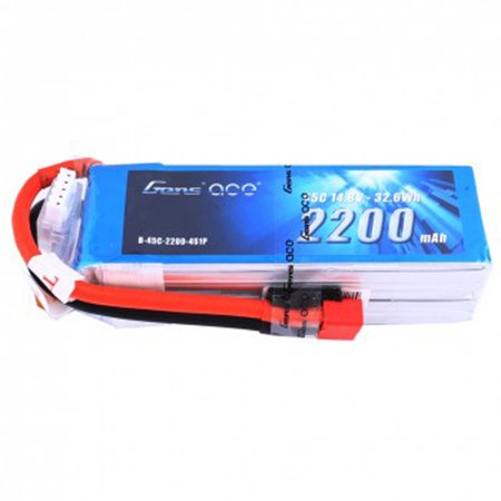 Gens Ace GEA22004S45D 2200mAh 14.8V 45C 4S1P Lipo Battery with Deans Plug