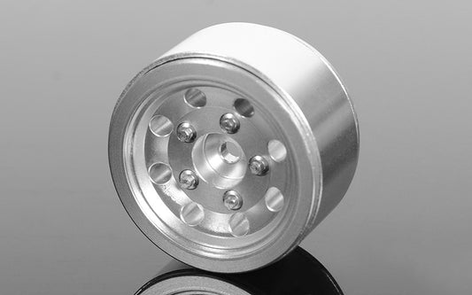 RC4WD Z-W0280 1" Classic 8-Hole Beadlock Wheels Silver Anodized