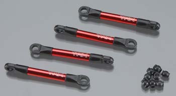 Traxxas 7018X Red Anodized Aluminum Pushrods 1/16 Scale, Set of 4