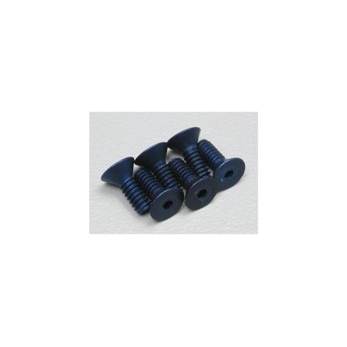 ASC6933 Aluminum Flat Head Screw 4-40x5/16" Pack of 6 Blue