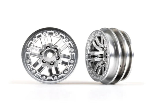 Traxxas Satin Chrome Wheels 1.0, Pack of 2