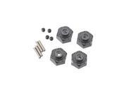 AX30429 Racing Aluminum Hex Hub 12mm Black, Pack of 4 AXIC0429