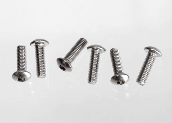Tra2577 Stainless Steel 3x10 Button-Head Hex Drive Screws (6)