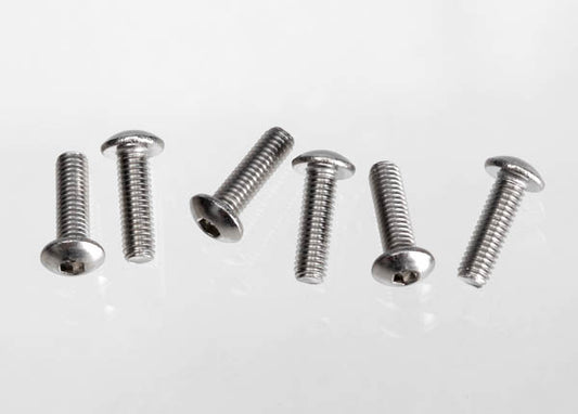 Tra2577 Stainless Steel 3x10 Button-Head Hex Drive Screws (6)