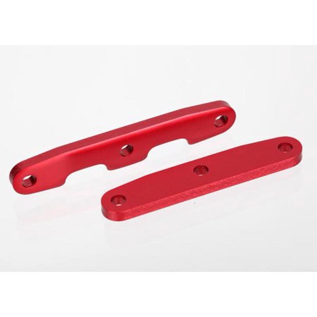 Traxxas 6823R Bulkhead Tie Bars Aluminum Red-Anodized Front & Rear