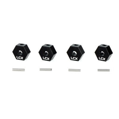 AX30429 Racing Aluminum Hex Hub 12mm Black, Pack of 4 AXIC0429