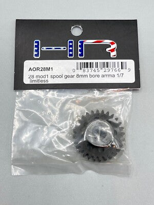 HR A0R28M1 Hot Racing Arrma Limitless 28T Mod1 Spool Gear 8mm Bore