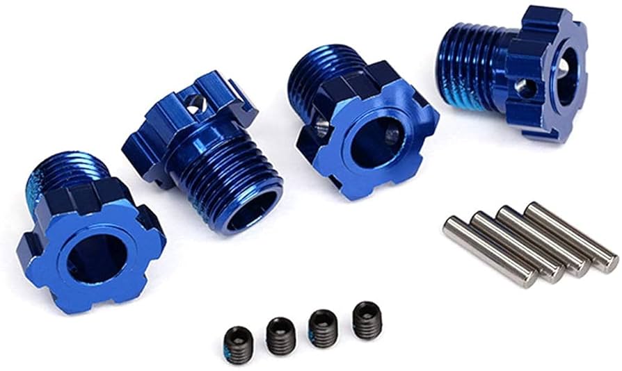 TRAXXAS 8654 17mm Splined Aluminum Wheel Hubs Blue