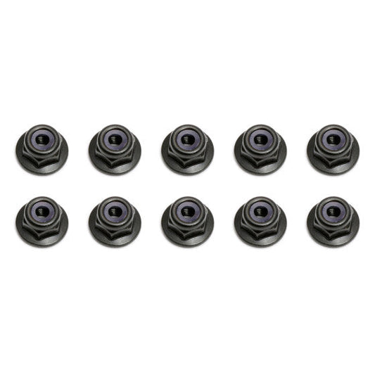 ASC25612 M3 Locknut with Flange Black (10)