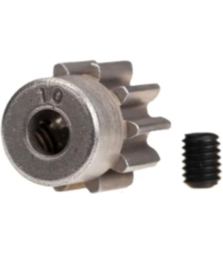 Traxxas 10 Tooth Steel Pinion Gear 6746, Silver