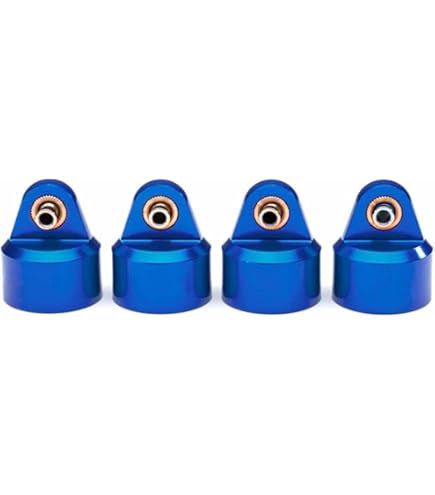 Traxxas 3767A Aluminum Shock Caps Blue Anodized 4 Piece
