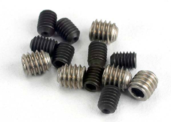 Tra1548 Set Grub Screws 3x4mm (8) & 4x4mm Stainless (4)
