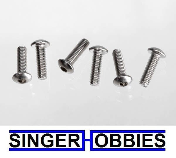 Tra2577 Stainless Steel 3x10 Button-Head Hex Drive Screws (6)