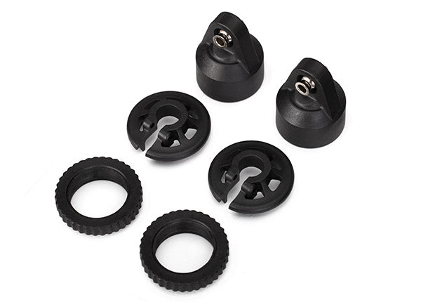 Tra7764 GTX Shock Caps, Spring Perch, and Adjusters