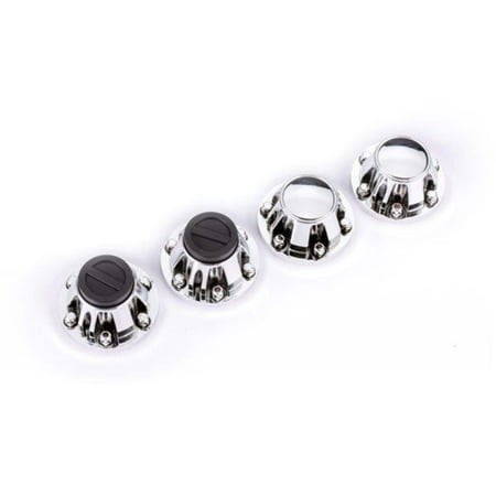Traxxas 8164X Chrome Wheel Center Caps Front & Rear