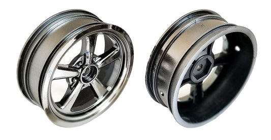 ASC71077 Drag Front Wheels 2.2 X 3.0 in Black Chrome