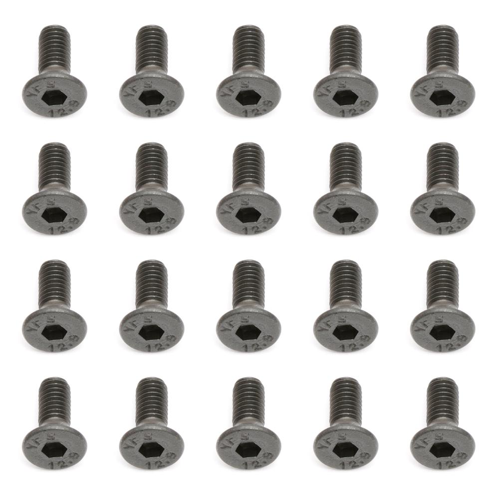 ASC25201 M3X8Mm Flat Head Hex Screw, Pack of 20