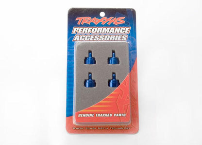 Traxxas 3767A Aluminum Shock Caps Blue Anodized 4 Piece