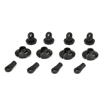 Losi LOS253006 Shock Ends, Spring Cups, Clips for DB XL