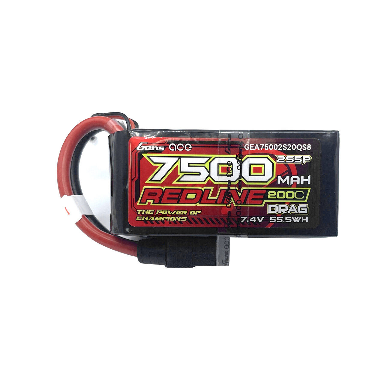 Gens Ace GEA75002S20QS8 Lipo Redline 7500mAh 7.4V 200C 2S5P QS8