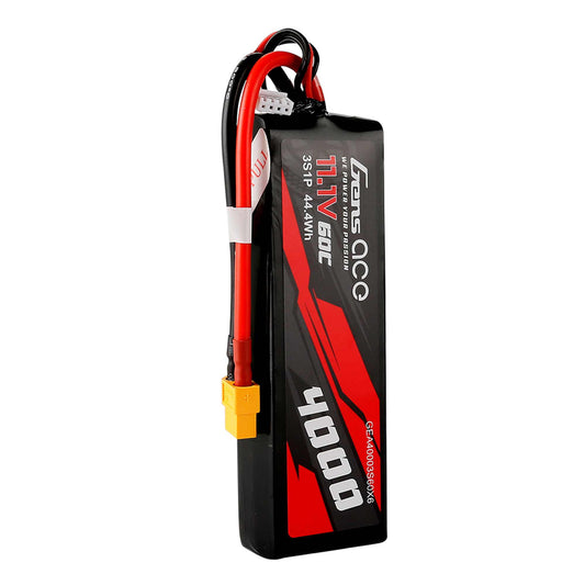Gens Ace GEA40003S60X6 4000mAh 11.1V 3S 60C Lipo Battery XT60