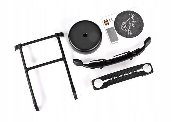 Traxxas 9715 TRX4M Roof Rack, Spare Tire Cover, Cowl, Grille