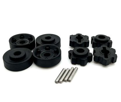 AX30429 Racing Aluminum Hex Hub 12mm Black, Pack of 4 AXIC0429