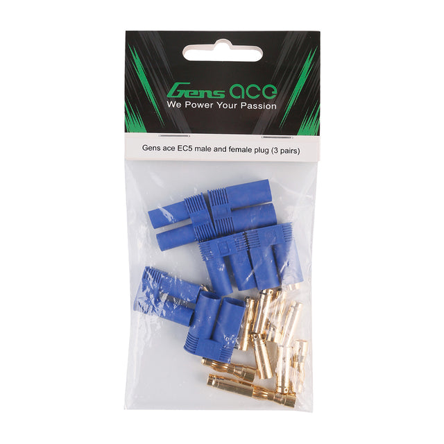 Gens Ace EC5 Male & Female Plug 3 Pairs