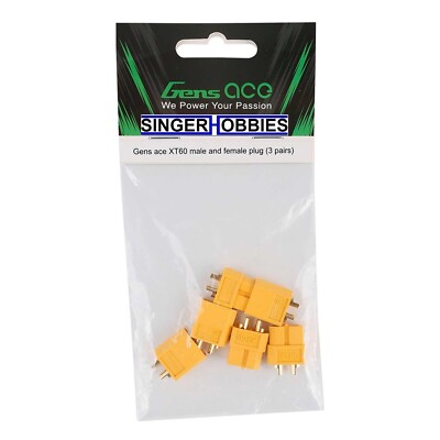 Gens Ace XT60 Plug 3 Pairs Male & Female Connectors