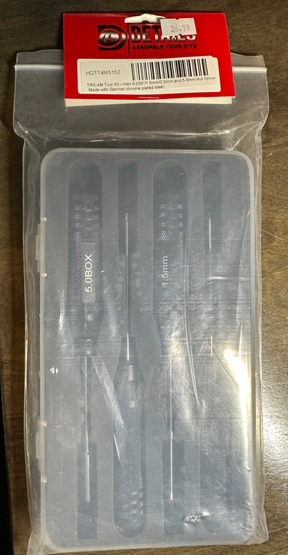 HDTT4M5152 Hobby Details Precision TRX-4M Tool Kit Hex 0.050"/1.5mm/2.0mm/5.0mm Nut Driver