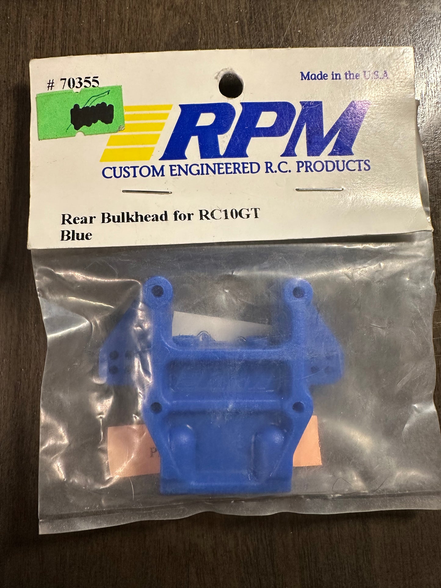 RPM 70355 Blue Rear Bulkhead for RC10GT