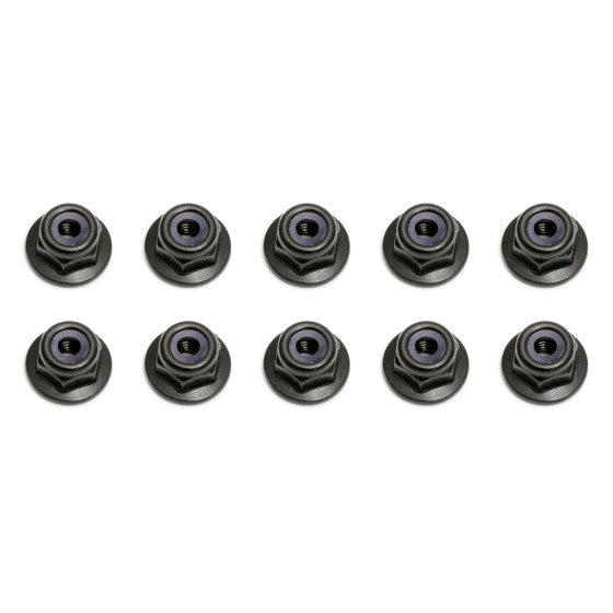ASC25612 M3 Locknut with Flange Black (10)