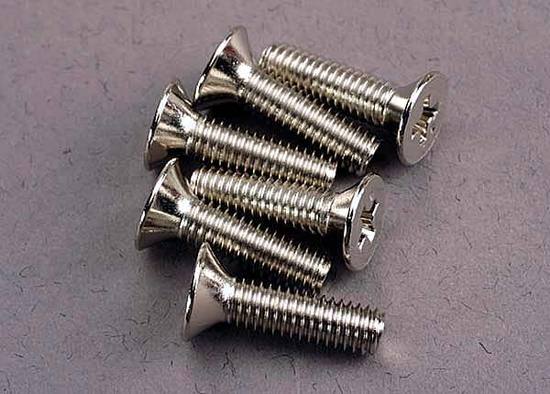 Traxxas 2649 Screws 3x15mm Countersunk Self-Tapping, Pack of 6