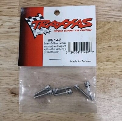 Tra3646 Flat-Head Hex Screws 3X15mm, Pack of 6